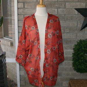 Striped Floral Kimono
